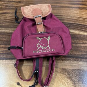 Vintage 90’s Sanrio Pochacco Canvas Mini Backpack With Embroidered pocket
